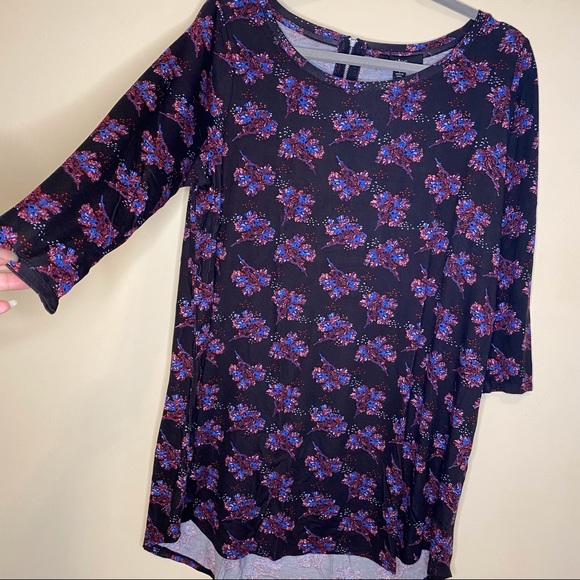 NEW ELLOS 3/4 Sleeve Floral Tunic Sz 10 - Picture 2 of 7